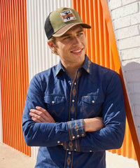 Wrangler Western Mesh Back Trucker Cap in GN