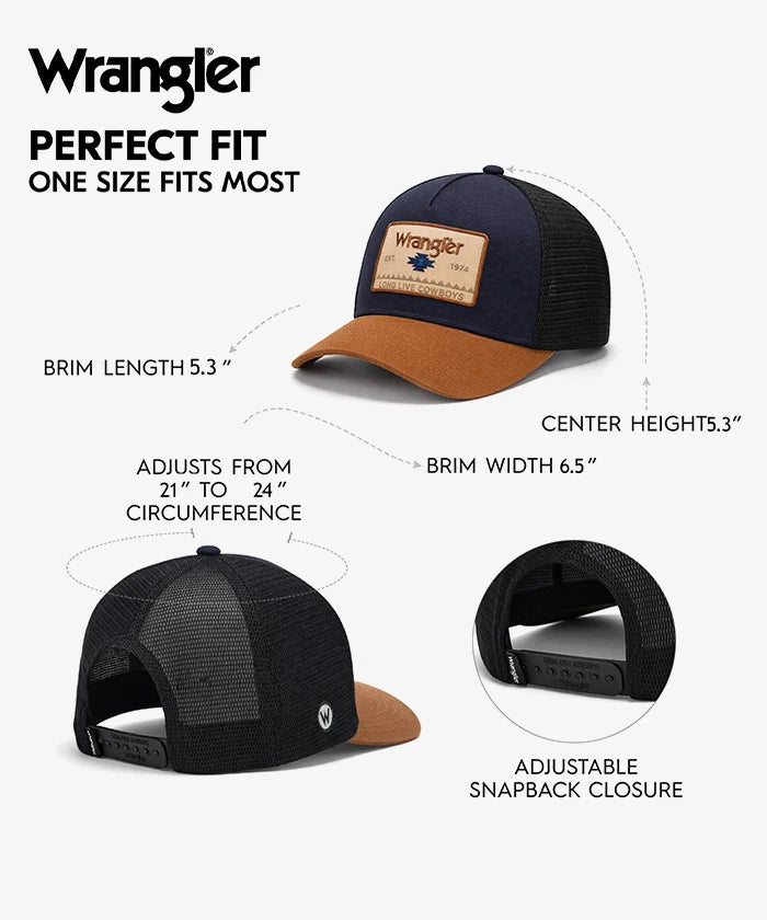 Wrangler Mesh Back Trucker Cap in NY
