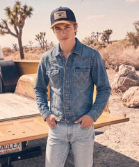 Wrangler Mesh Back Trucker Cap in NY