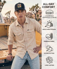 Wrangler Rodeo Long Live Cowboys Trucker Hat in Black
Wrangler Rodeo Long Live Cowboys Trucker Hat in White