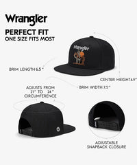 Wrangler Desert Sunset Cowboy Embroidery Hat in Black
Wrangler 3D Logo Snapback Hat in White