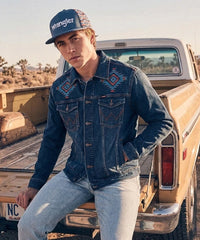 Wrangler Denim Blue Snapback Hat with Aztec Side Panels
Wrangler Classic Black Snapback Hat with Small Logo