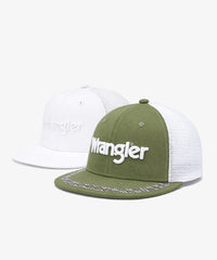 Wrangler Tribal Trim Trucker Hat in Olive Sage