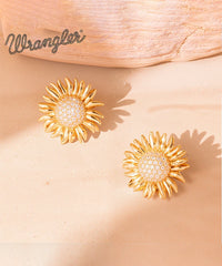 Wrangler Sunflower Sparkle Stud Earrings