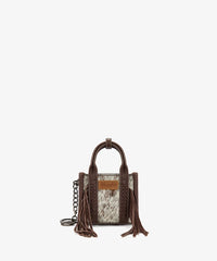 Wrangler Hair-On Fringe Mini Tote Bag in CF