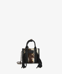 Wrangler Hair-On Fringe Mini Tote Bag in BK
