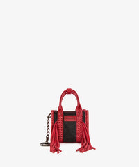 Wrangler Hair-On Fringe Mini Tote Bag in RD