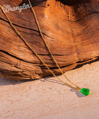 Wrangler Gold Plated Minimalist Pendant Jewelry Sets