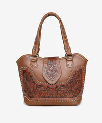 Montana West Tooling Studded Concealed Carry Handbag