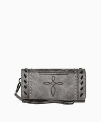 Montana West Whipstitch Studded Wallet