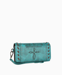 Montana West Whipstitch Studded Wallet