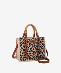 Wrangler Southwestern Print Rope Handle Tote Bag in Leopard