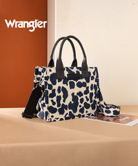 Wrangler All-over Leopard Print Tote Bag Black