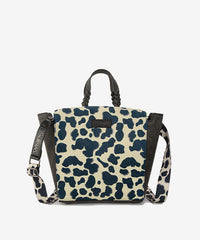Wrangler All-over Leopard Print Wide Tote Bag Black