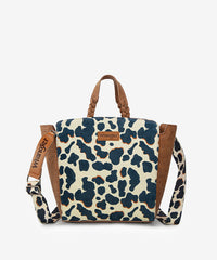 Wrangler All-over Leopard Print Wide Tote Bag Brown