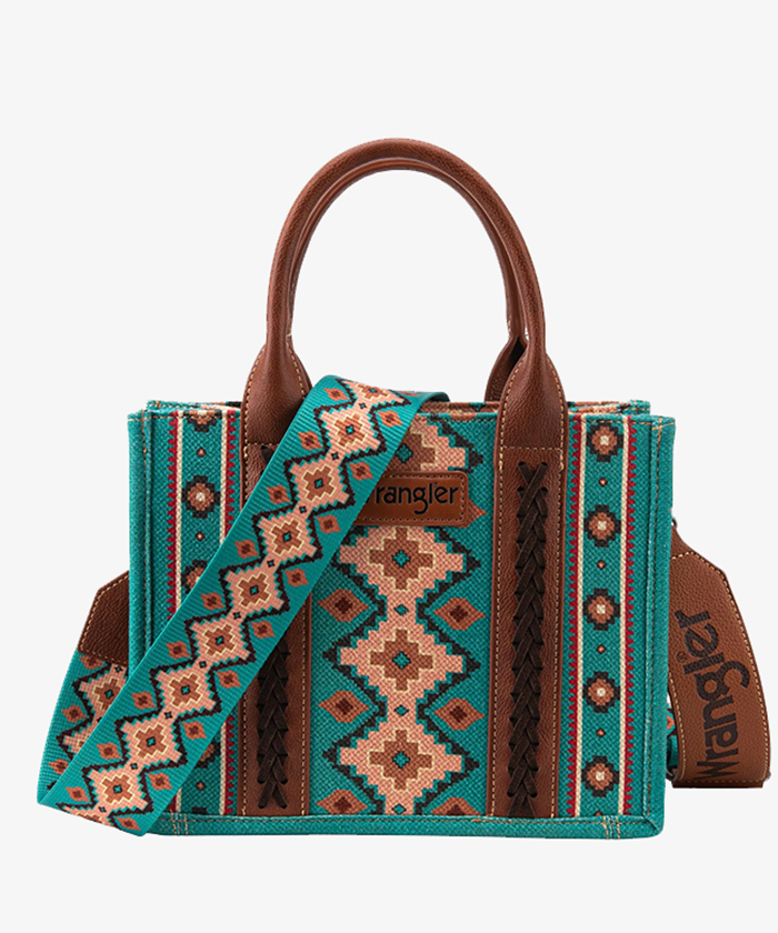 WRANGLER SOUTHWESTERN PRINT TOTE BAG SET - Montana West World