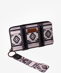 Wrangler Allover Aztec Dual Sided Print Canvas Wallet - Montana West World