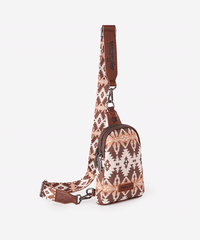 Wrangler Southwestern Allover Aztec Print Sling Bag - Montana West World