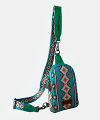 Wrangler Southwestern Allover Aztec Print Sling Bag - Montana West World