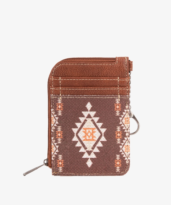 Wrangler Allover Aztec Print Mini Zip Card Case - Montana West World