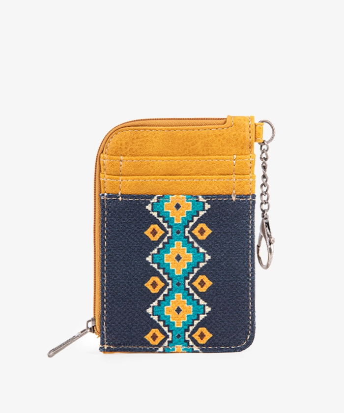 Wrangler Allover Aztec Print Mini Zip Card Case - Montana West World