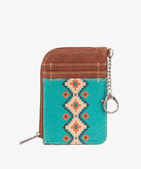 Wrangler Allover Aztec Print Mini Zip Card Case - Montana West World