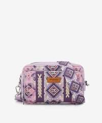 Wrangler Aztce Dual Sided Print Crossbody Purse Lavender