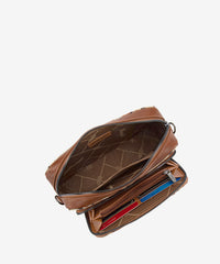Wrangler Aztce Dual Sided Print Crossbody Purse Light Brown