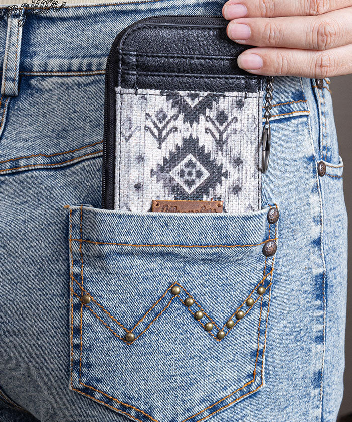 Wrangler Aztec Credit Card Holder Black