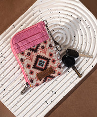 Wrangler Aztec Credit Card Holder Pink