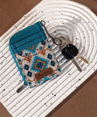 Wrangler Aztec Credit Card Holder Turquoise