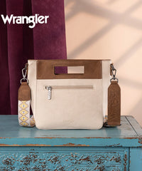 Wrangler Aztec Embroidered Crossbody Bag Beige