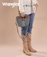 Wrangler Aztec Embroidered Crossbody Bag Jean