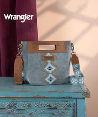 Wrangler Aztec Embroidered Crossbody Bag Jean