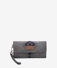 Wrangler Aztec Embroidered Wallet Black