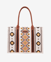 Wrangler Southwestern Aztec Print Canvas Wide Tote - Montana West World