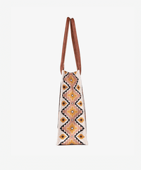 Wrangler Southwestern Aztec Print Canvas Wide Tote - Montana West World