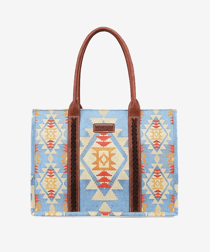 Wrangler Aztec Print Canvas Tote Bag - Montana West World