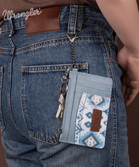Wrangler Aztec Print Card Case Jean