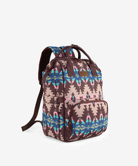 Wrangler Aztec Printed Callie Backpack Coffee