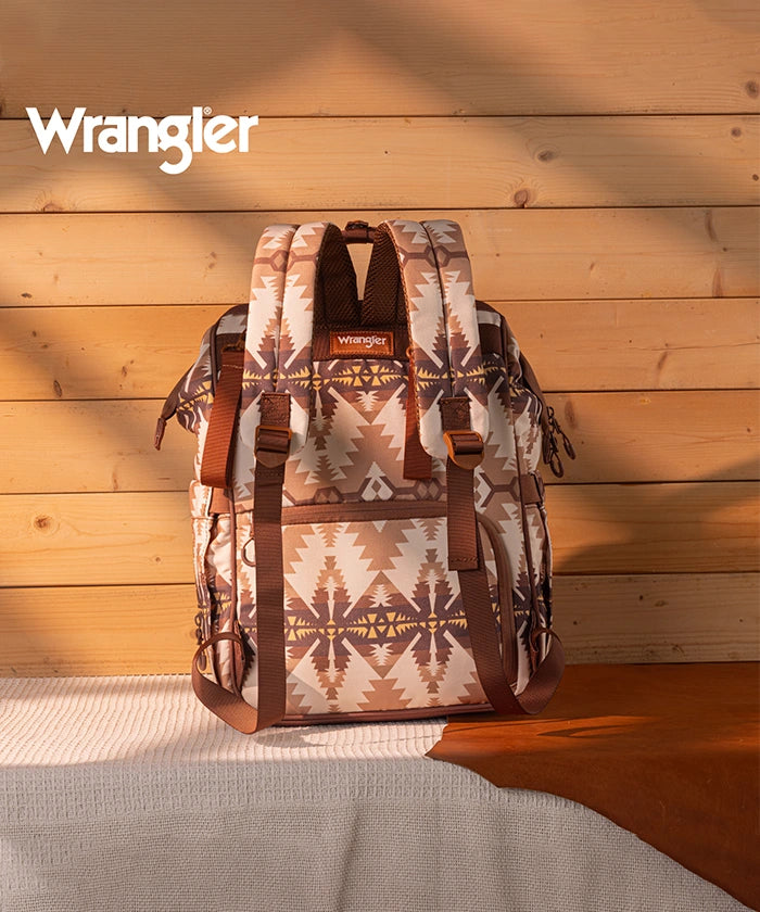 Wrangler Aztec Printed Callie Backpack Tan