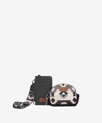 Wrangler Aztec Sherpa Trim Card Holder Black