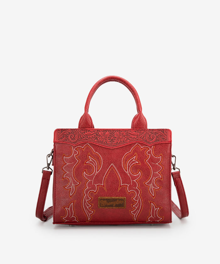 Wrangler_Boot_Scroll_Crossbody_Purse_Red