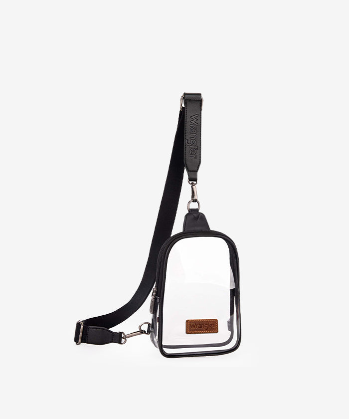 Wrangler Clear Sling Bag Black
