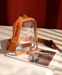 Wrangler Clear Sling Bag Brown