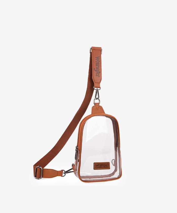 Wrangler Clear Sling Bag Brown