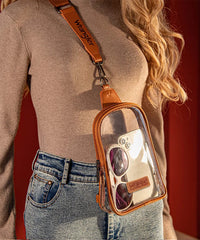 Wrangler Clear Sling Bag Brown