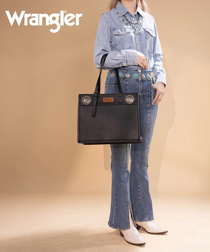 Wrangler Concho Carry All Shoulder Bag Black