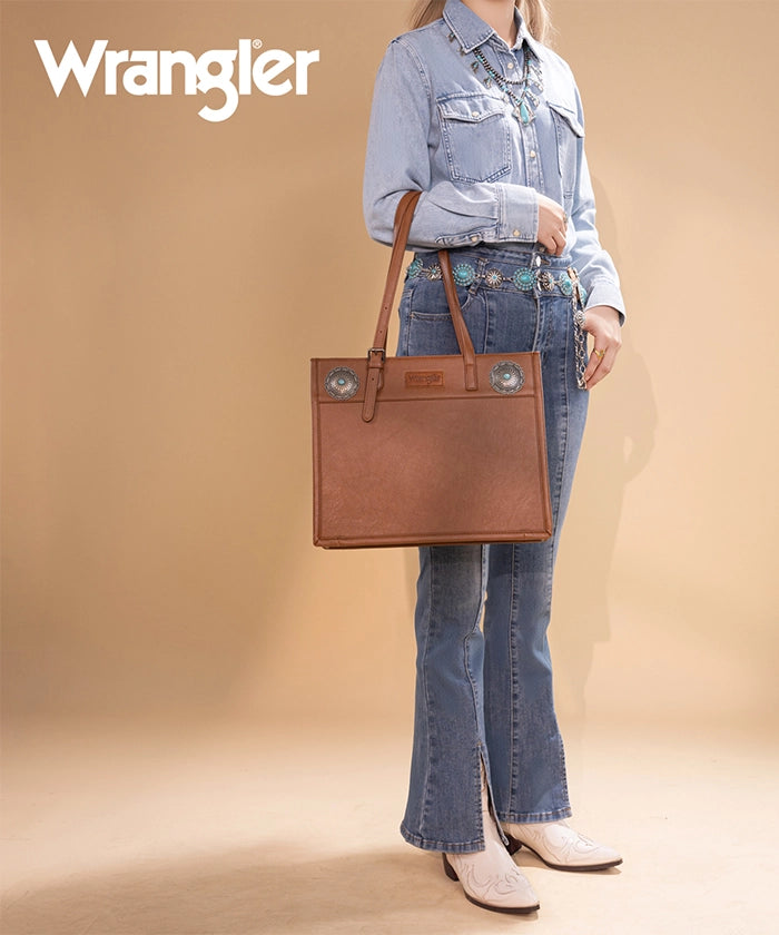 Wrangler Concho Carry All Shoulder Bag Brown