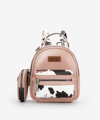 Wrangler_Cow_Print_Decorated_Zipper_Backpack_Pink
